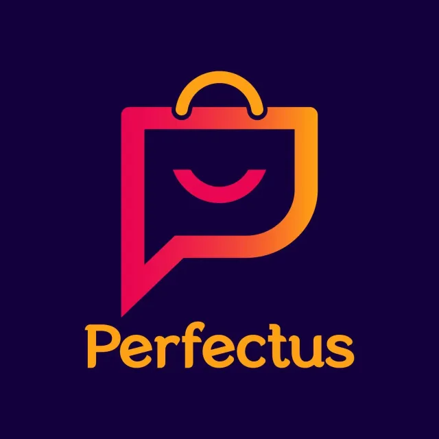 Purple circular logo with white background