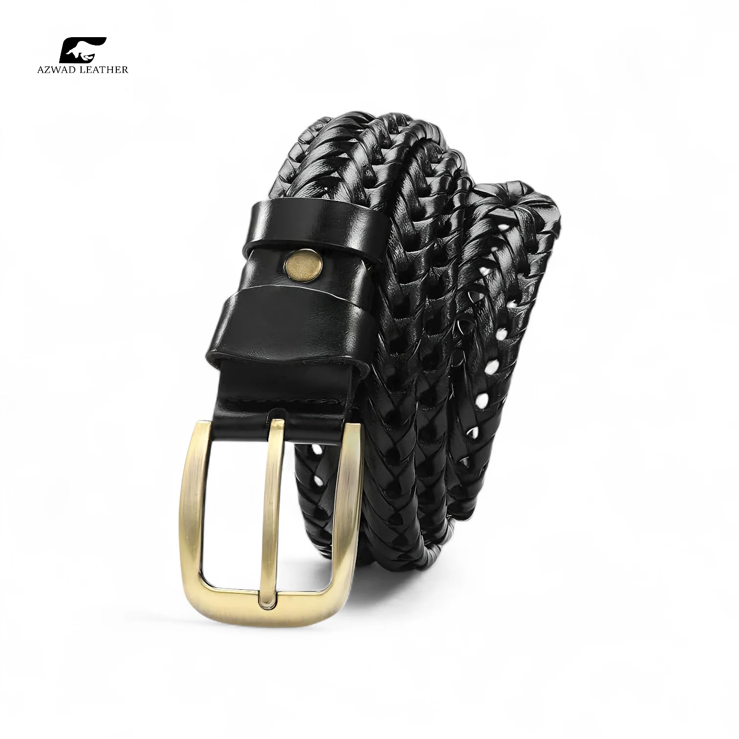 Hand-Braided Mesh Belt - Black