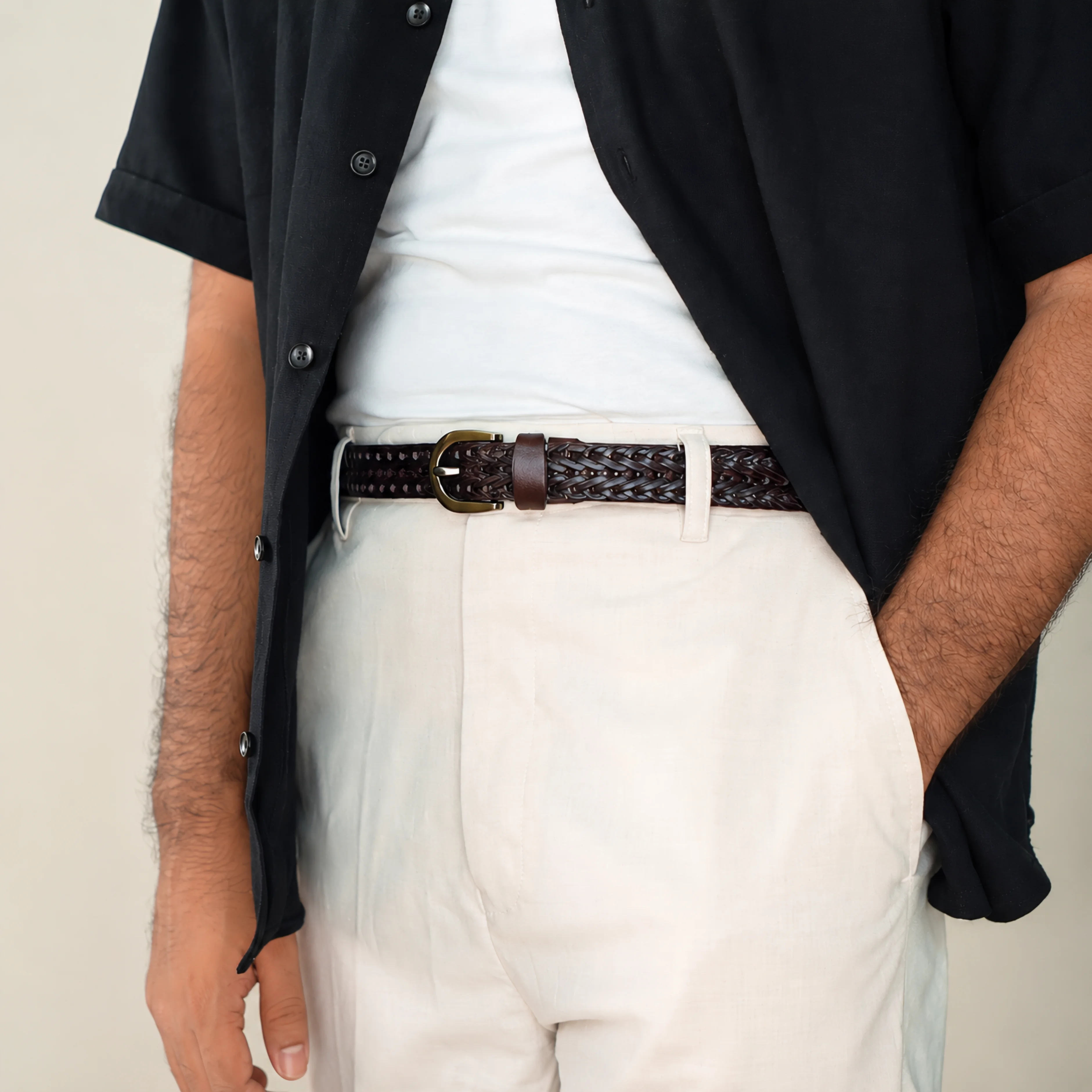 Hand Braided Leather Belt