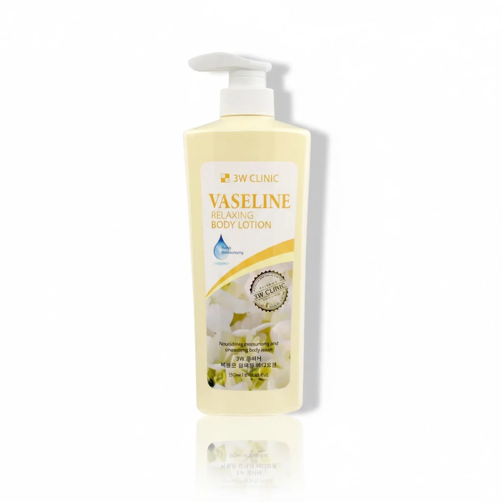 3W Clinic Vaseline Relaxing Body Lotion 550ml – Deep Moisturizing & Soothing