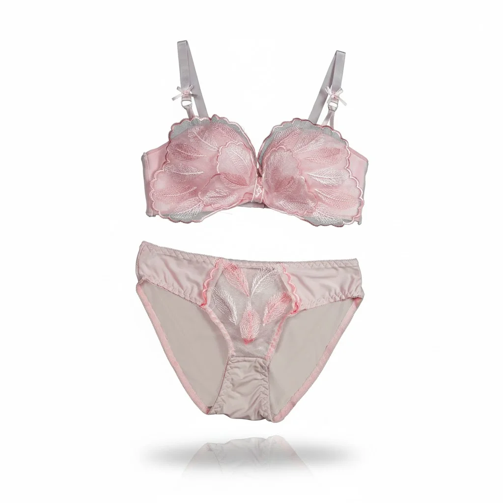 Armela Convertible Butterfly Non-Wired Strapless Push-Up Bra Set – Light Pink