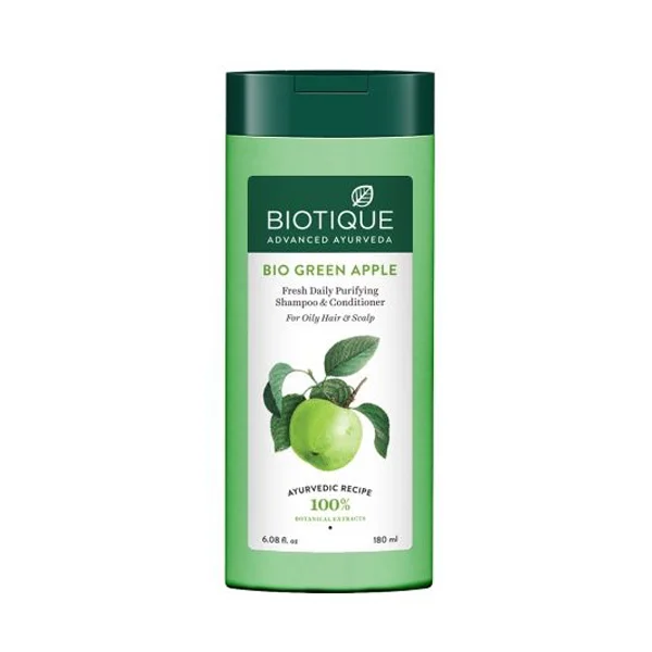 Biotique Bio Green Apple Shampoo & Conditioner 180ml – Fresh Hair Care Formula