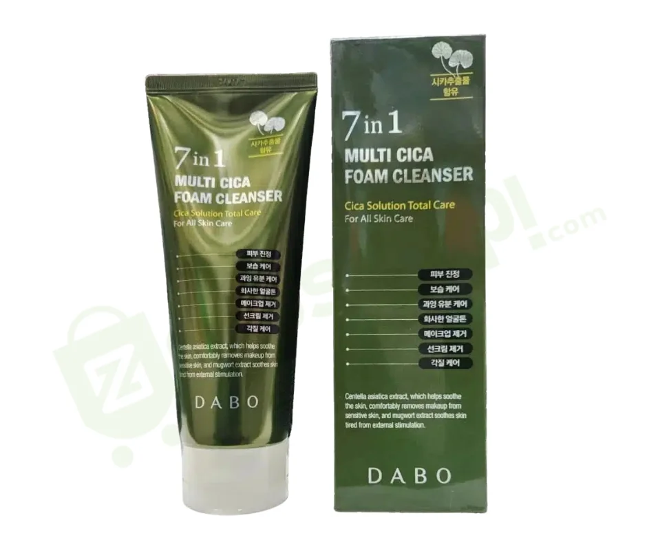 DABO 7 In 1 Multi Cica Foam Cleanser – 180ml | Gentle Exfoliating & Soothing Face Wash