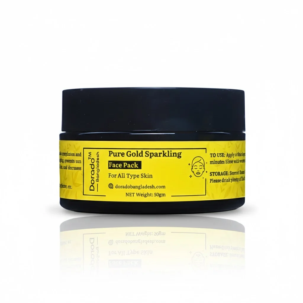 Dorado Pure Gold Sparkling Face Pack – Radiant Skin Clay Mask
