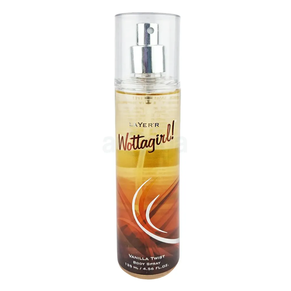 Layer'r Wottagirl Vanilla Twist Body Spray 135ml – Long Lasting Vanilla Fragrance for Women