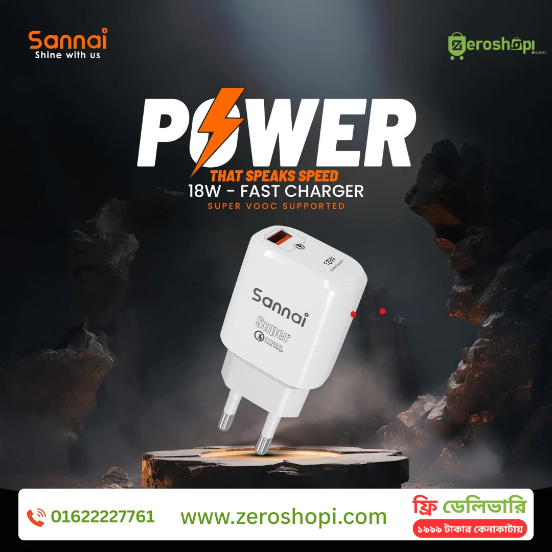 Sannai 18W Fast Charger | Super VOOC Supported