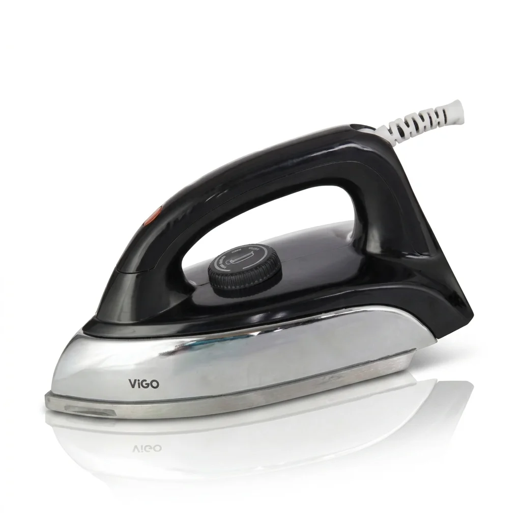 Vigo Electric Dry Iron VIG-DEI-005 – Fast Heating Non-Stick Iron for Smooth Wrinkle-Free Clothes