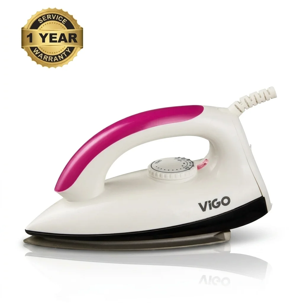 VIGO Electric Iron VIG-DEI-002 – Non-Stick Dry Iron with Fast Heating & Smooth Pressing