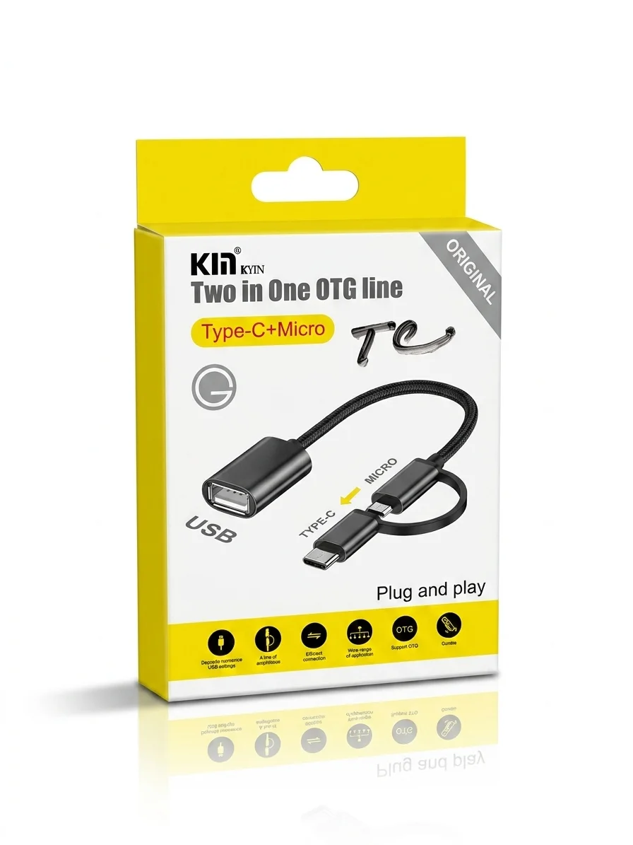 Kin Two in One OTG Cable Type-C + Micro USB