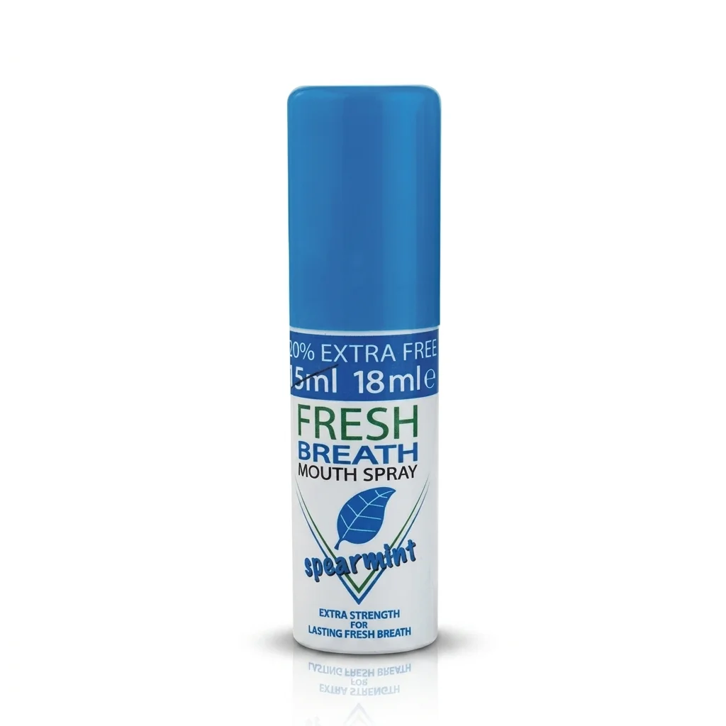 Fresh Breath Freshener Oral Spray Spearmint 18ml – Instant Fresh Breath