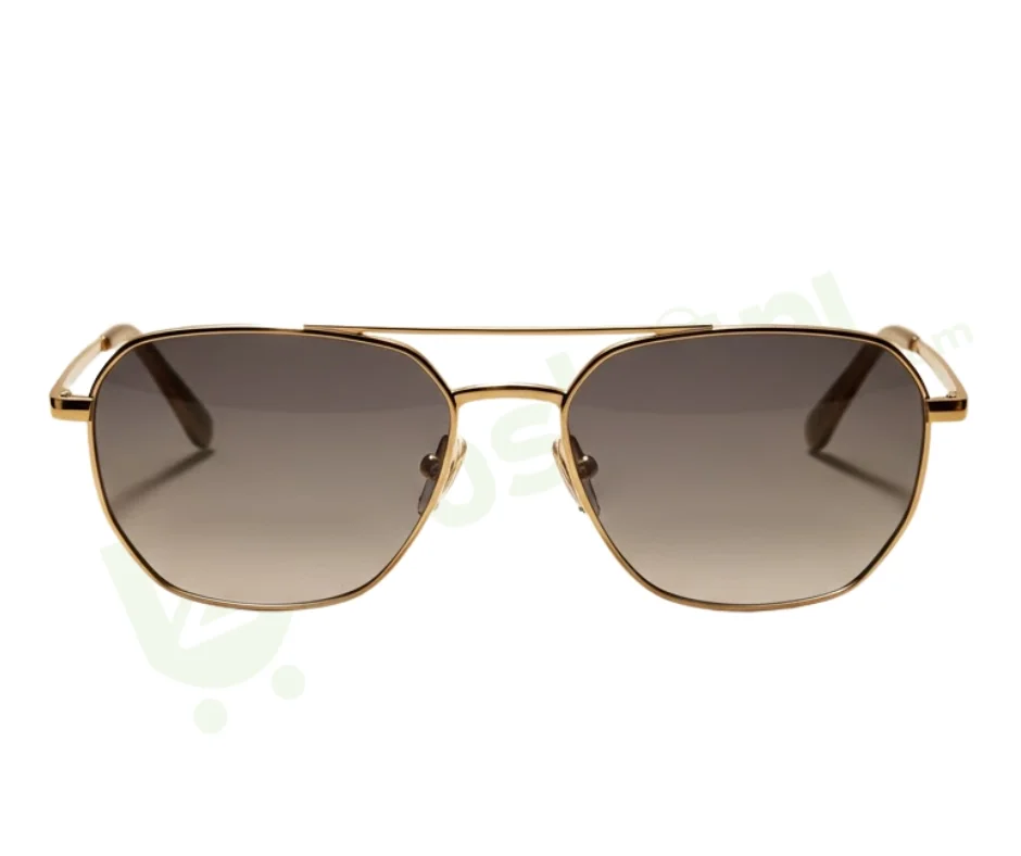 Gold Color Steel Frame Sunglasses for Men – Luxury UV400 Protection & Stylish Design