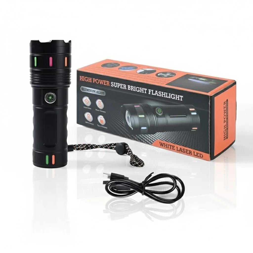 High Power Super Bright Flashlight – Long Range LED Torch Light