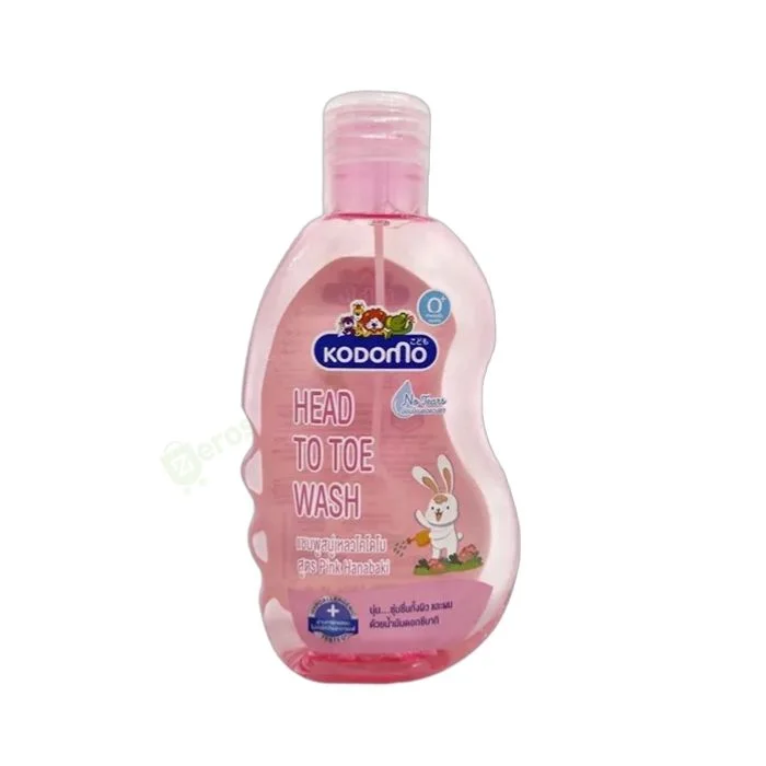 KODOMO Head to Toe Wash (Pink Hanabaki) - 100 ml