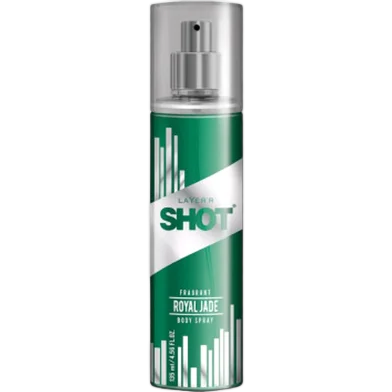 Layer'r Shot Royal Jade Body Spray 135ml – Long Lasting Fresh Fragrance for Men