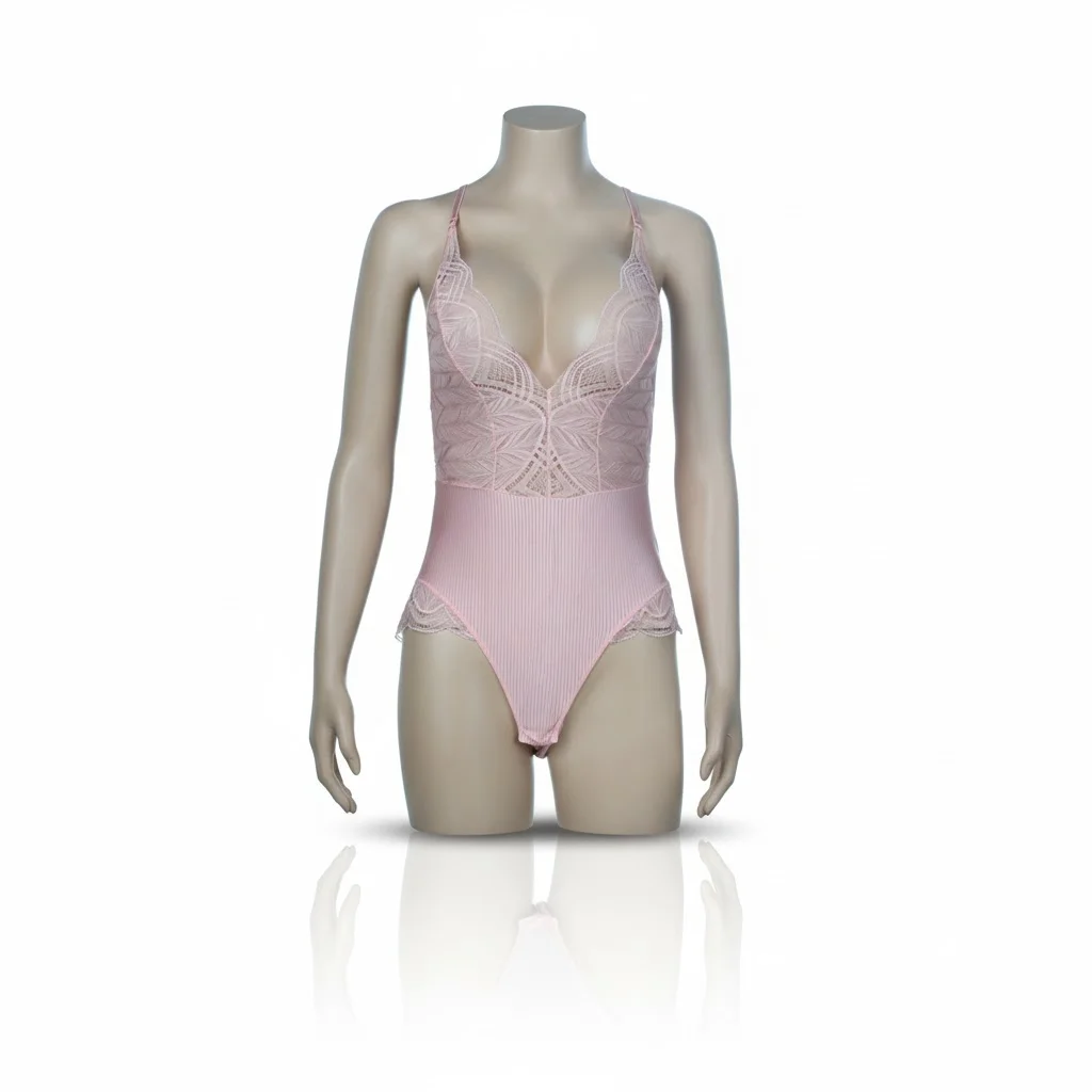 LBT Floral Touch Lacy Bodysuit – Peach – Elegant & Comfortable