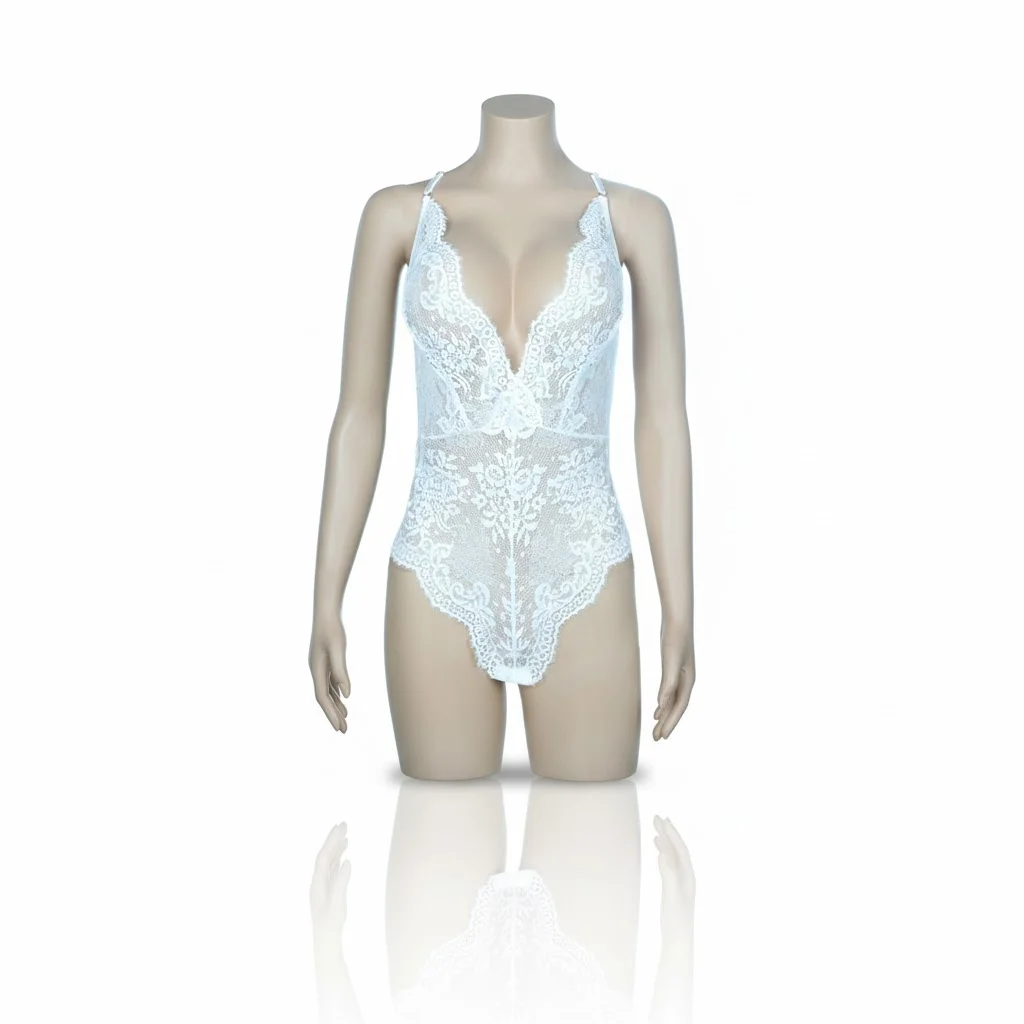 LBT Super Elegant Lacy Bodysuit – Off White – Elegant & Comfortable