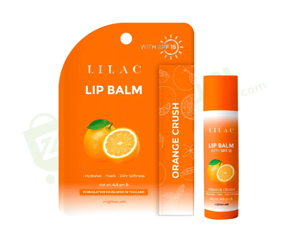 Lilac Lipbalm With SPF 15 – Orange Crush