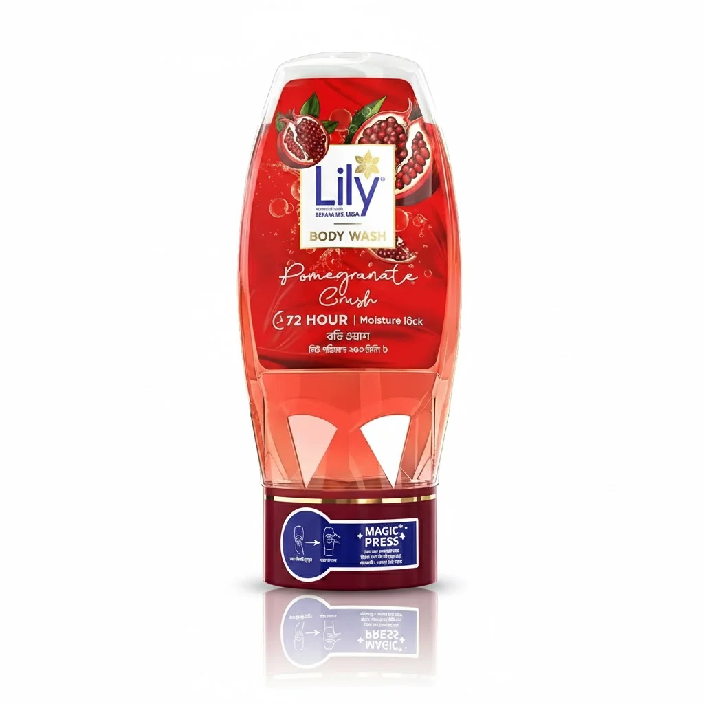 Lily Pomegranate Crush Body Wash 250ml – Refreshing & Fruity Cleanser