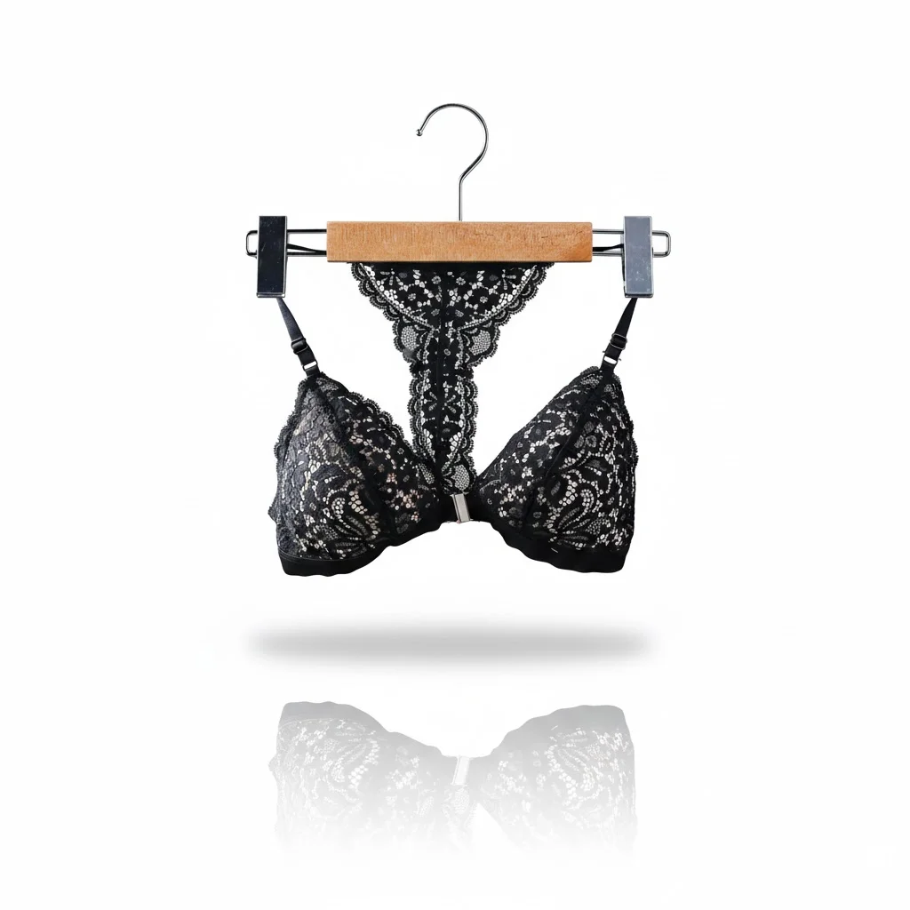 Little Birds Rose Padded Triangle Bralette – Black and Peach – Soft & Comfortable