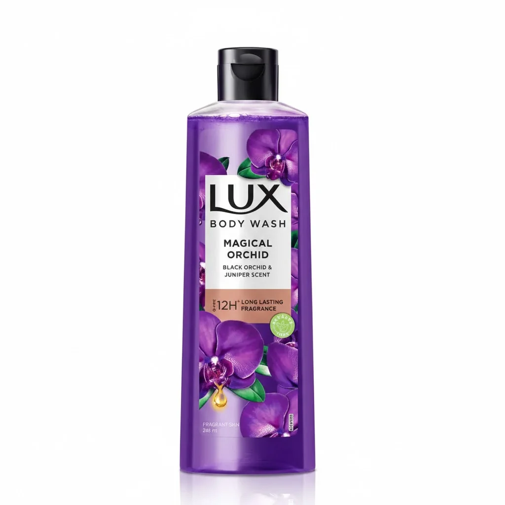 Lux Body Wash Black Orchid Scent & Juniper Oil 245ml – Luxurious & Moisturizing Cleanser
