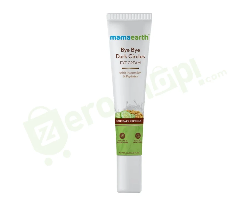 Mamaearth Bye Bye Dark Circles Eye Cream – With Cucumber & Peptides | Reduces Dark Circles & Puffiness