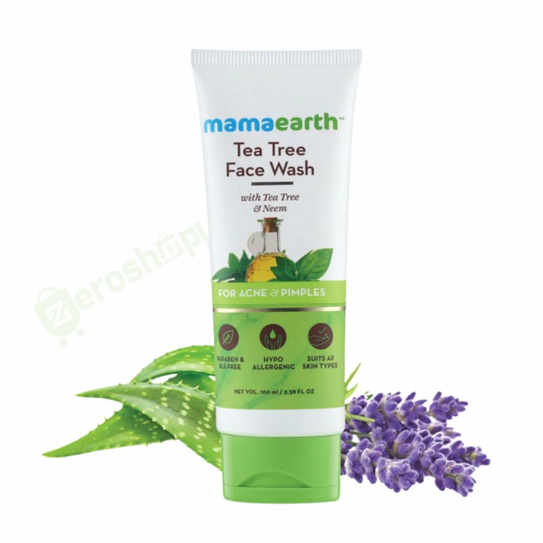 Mamaearth Tea Tree Facewash - 100ml for Acne & Pimples