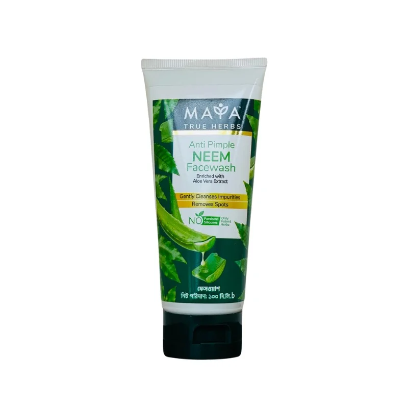 MAYA Anti Pimple Neem Face Wash with Aloe Vera 100gm – Deep Cleansing Facewash
