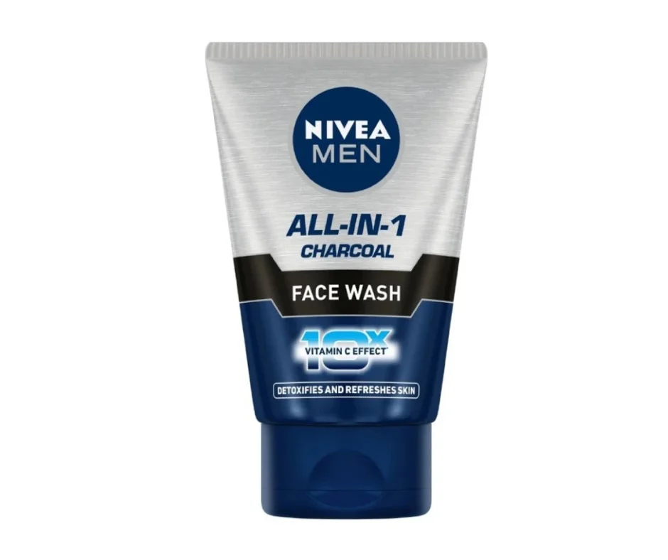 Nivea Men All-in-1 Charcoal Face Wash – 100g | Deep Clean & Oil Control for Men