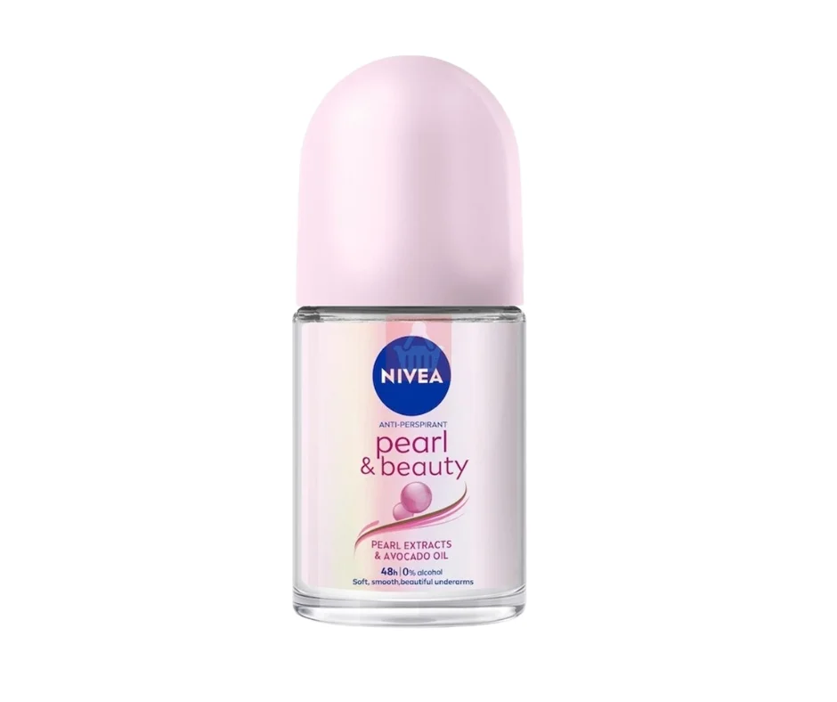 NIVEA Pearl & Beauty Roll-On Deodorant – 25ml | Long-Lasting Freshness & Skin Care (Germany Product)