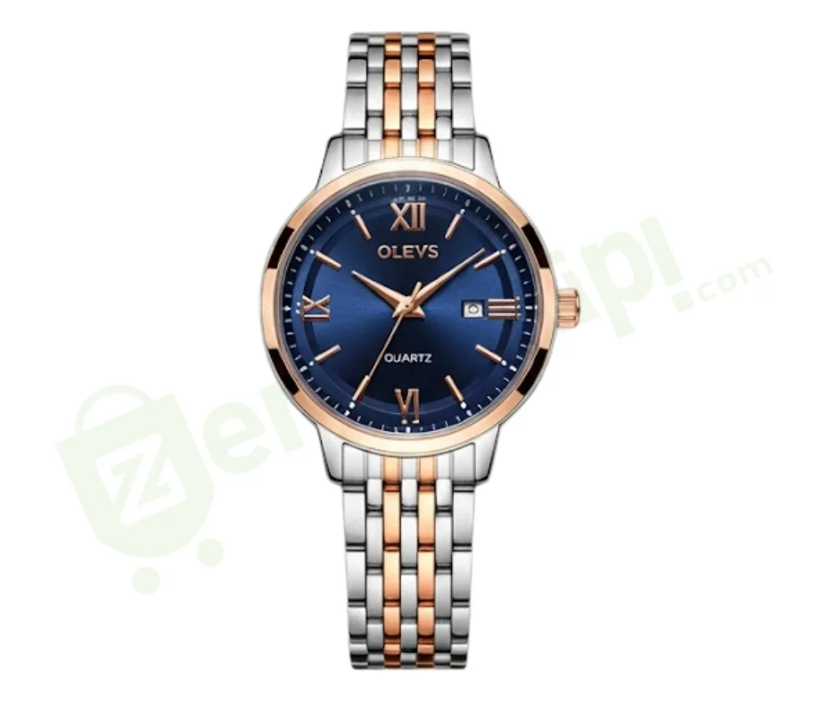 OLEVS Original Quartz Watch – Luxury Waterproof Stainless Steel Wrist Watch for Men & Women