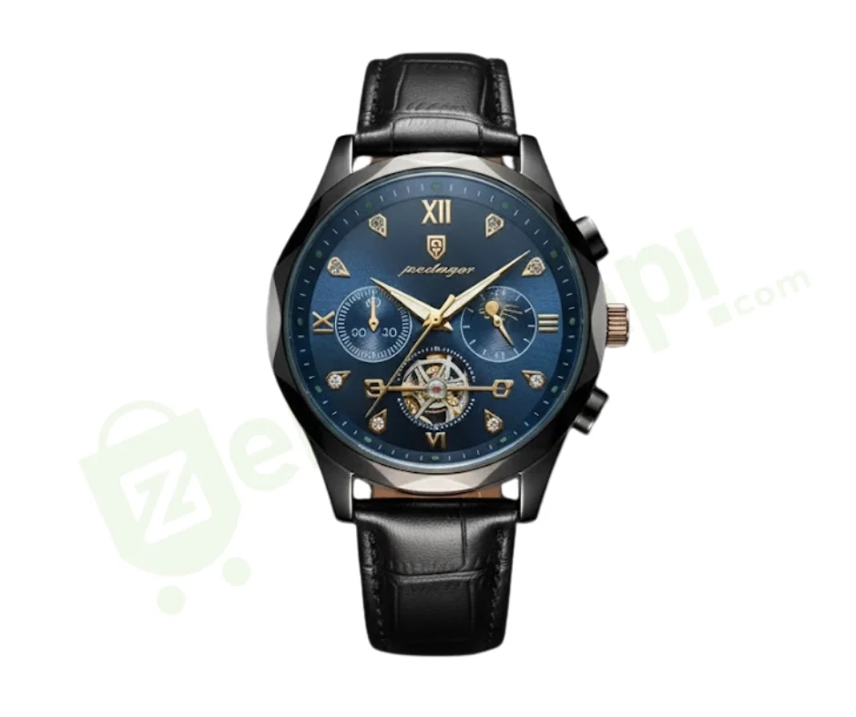 Poedagar Watch – Luxury Quartz Analog Watch with Adjustable Strap for Men & Women