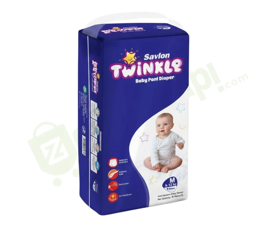 Savlon Twinkle Baby Pant Diaper M – 5’s Pack (6–12 kg)