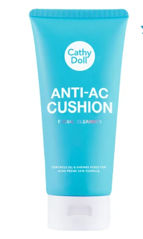 Cathy Doll Anti-Acne Cushion Facial Foam Cleanser 120ml – Salicylic Acid & Tea Tree Face Wash