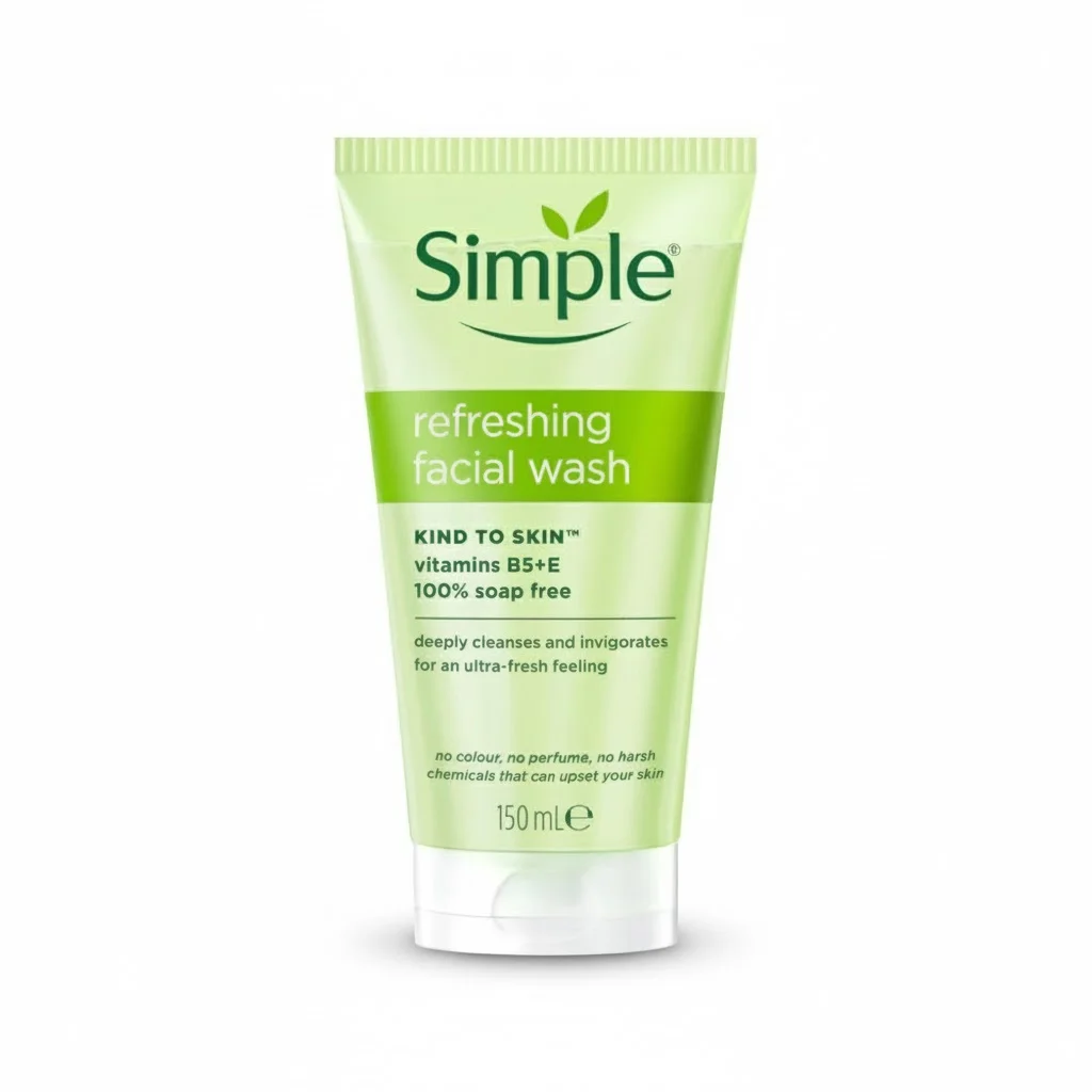 Simple Refreshing Facial Wash - Kind to Skin with Vitamin B5+E (150ml)