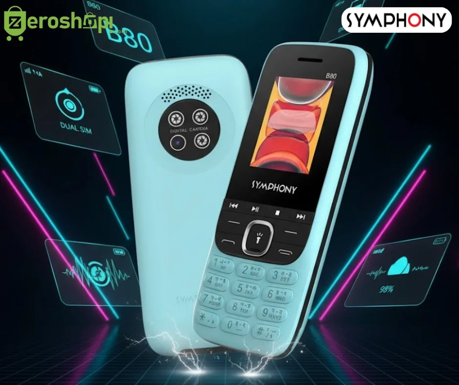 Symphony B80 Dual SIM Feature Phone – Long Battery, Classic Design | Price in Bangladesh
