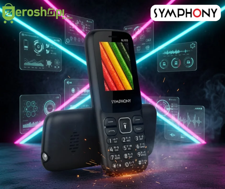 Symphony BL103 Feature Phone – Dual SIM | 1700mAh Battery | Best Price in Bangladesh