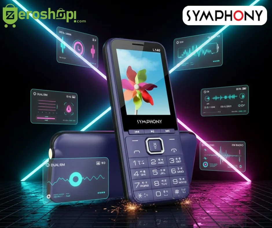 Symphony L140 Feature Phone Price in Bangladesh | 3000mAh Battery, Wireless FM