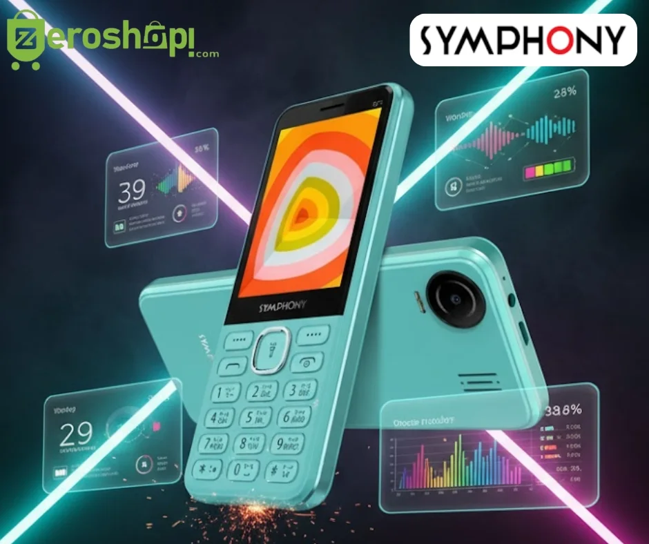Symphony S75 Dual SIM Feature Phone – 2950mAh Battery, Wireless FM, Big Display | Zeroshopi