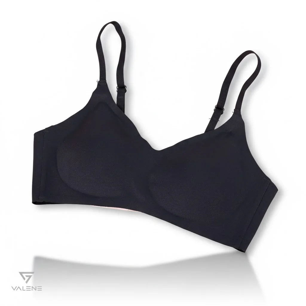 Valene Blissful Seamless Premium Bra – Black | Smooth & Comfortable Fit