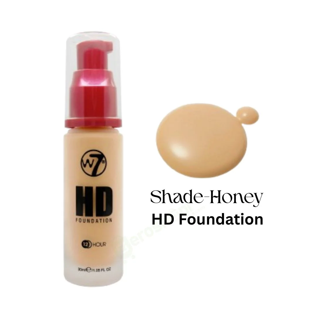 W7 Foundation Honey Hd 12 Hours Coverage 30ml