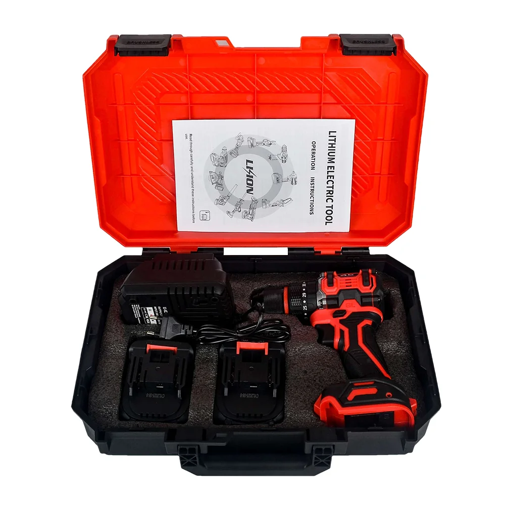 AE 21V Brushless Cordless Drill Machine (Genuine 21V 2.0AH Double Battery)