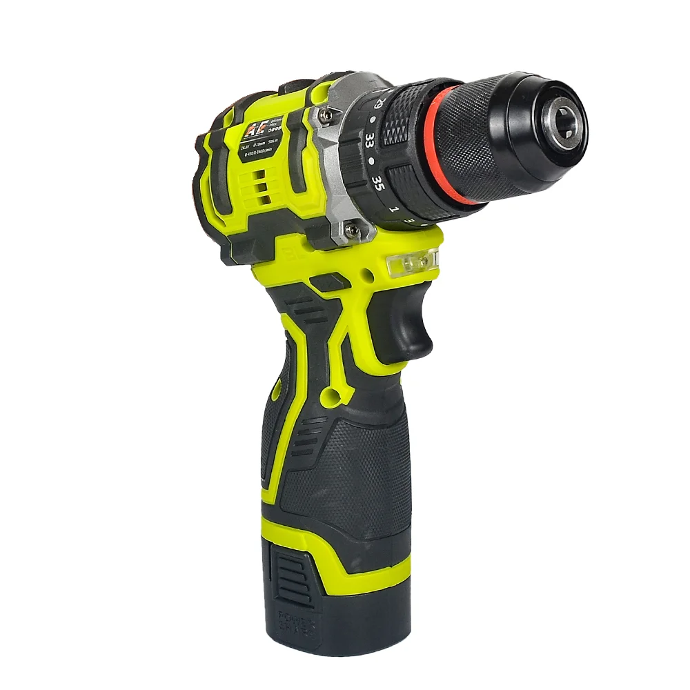 AE 16.8V Brushless Cordless Drill Machine (Genuine 16.8V 2.0AH Double Battery With Charger)