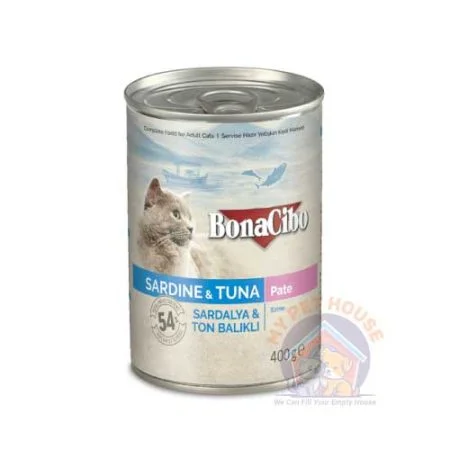 Bonacibo Adult Canned Food Sardine &amp; Tuna Wet Cat Food