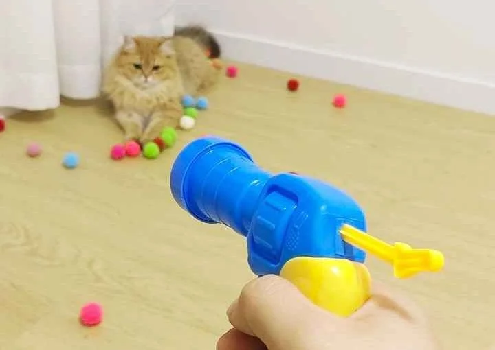 Cat Gun Toy With Ball