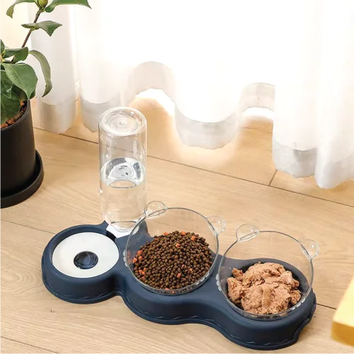 Pet Three Bowls (with Water Bottle & Bowl)