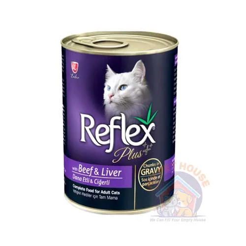 Reflex Plus Adult Cat Can Food with Beef &amp; Liver 400g