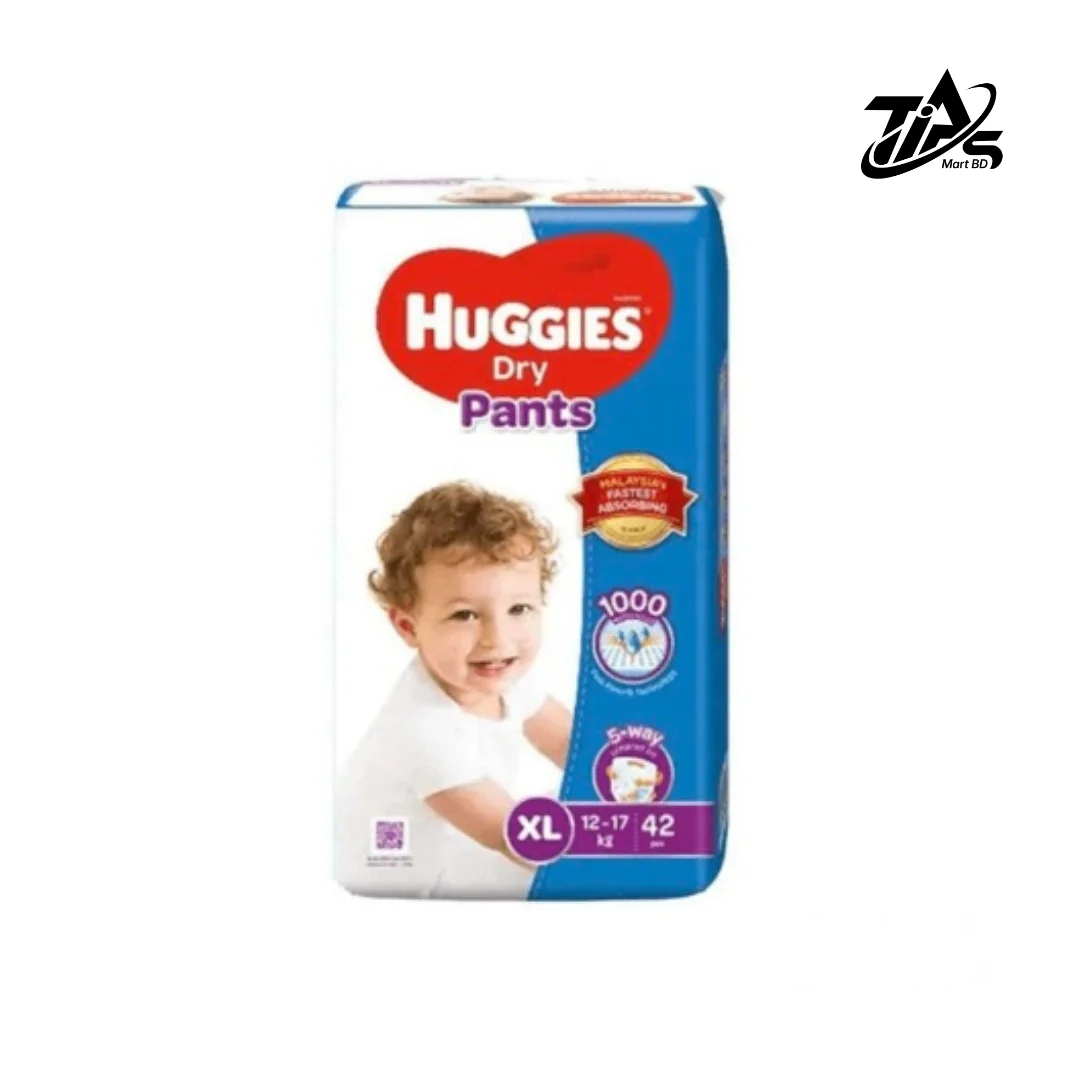 Huggies Dry Pants XL, 42 pcs pack, Nappy Size: 12 to 17 kg