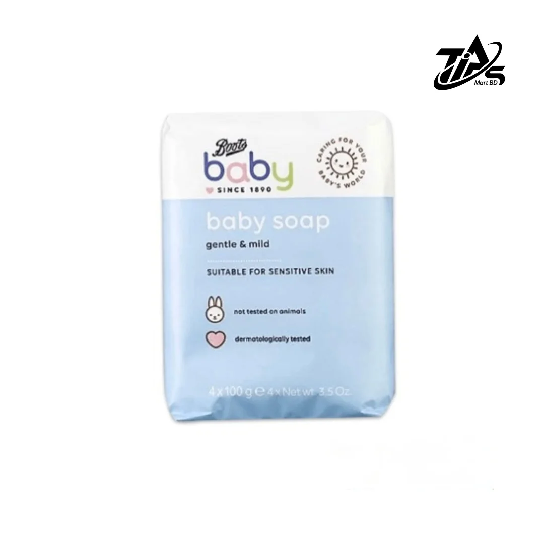 Boots Baby Soap Gentle & Mild, 400g (4 X 100g)
