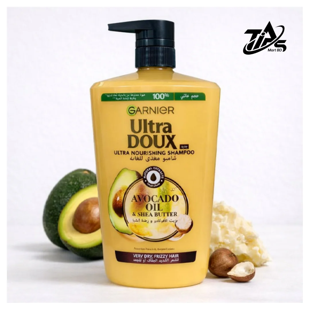Garnier Ultra Doux Shampoo, 1000ml Avacado Oil-Shea Butter
