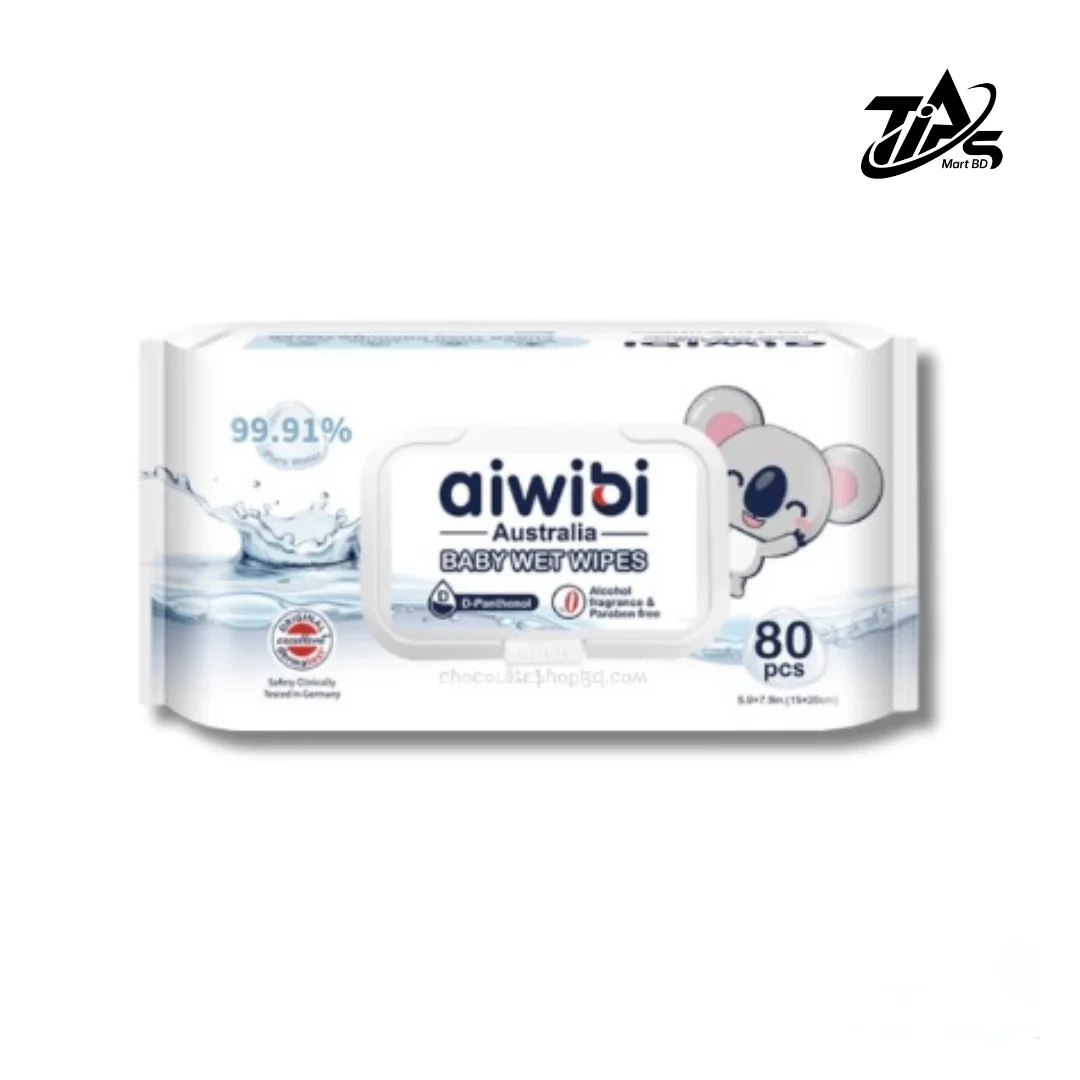 Aiwibi 99.91% Pure Water Australia Baby Wet Wipes, 80pcs